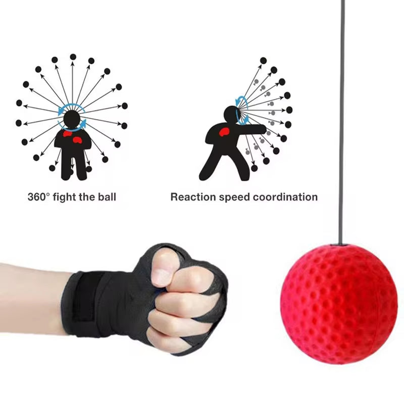 Speed Ball Head-Mounted Punch Training - Enhance Hand-Eye Coordination & Fitness at Home!