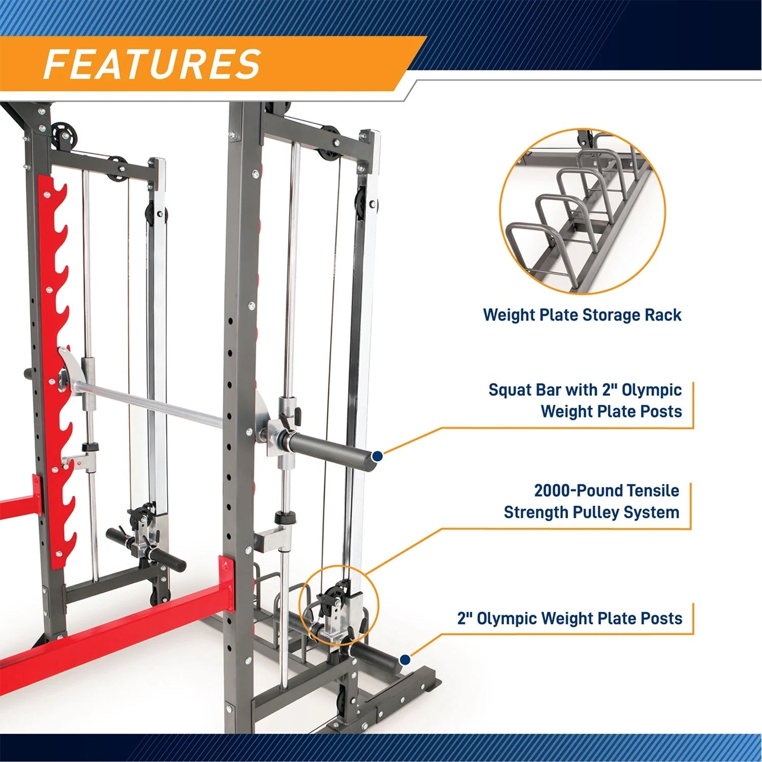 Ultimate Pro Smith Machine Weight Bench - Complete Home Gym for Total Body Workouts