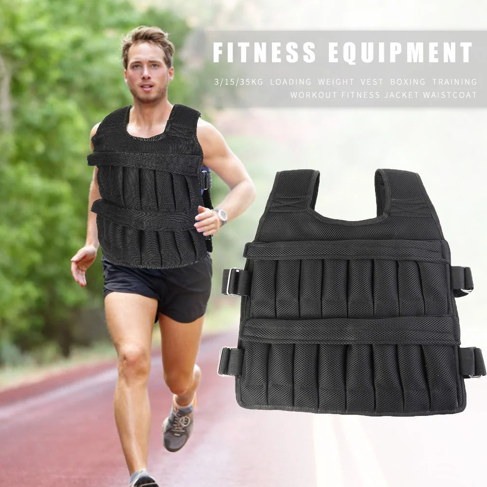 Adjustable Weight Vest for Running and Training - 3/15/20/35/50Kg Options