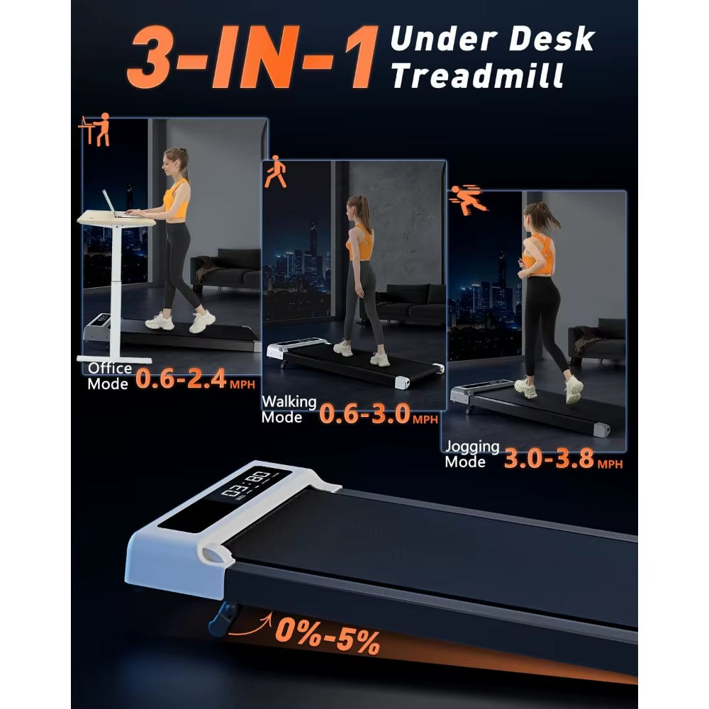 Walking Pad Treadmill, Walking Pad,2 in 1 Walking Pad for Walking, 2.5HP Compact Treadmill for Home Office with Remote Control