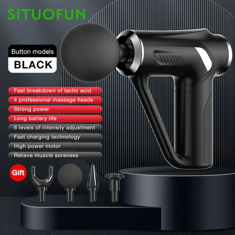 SITUOFUN 32-Level Deep Tissue Massage Gun for Ultimate Pain Relief and Relaxation - Perfect for Neck, Back, and Body Recovery